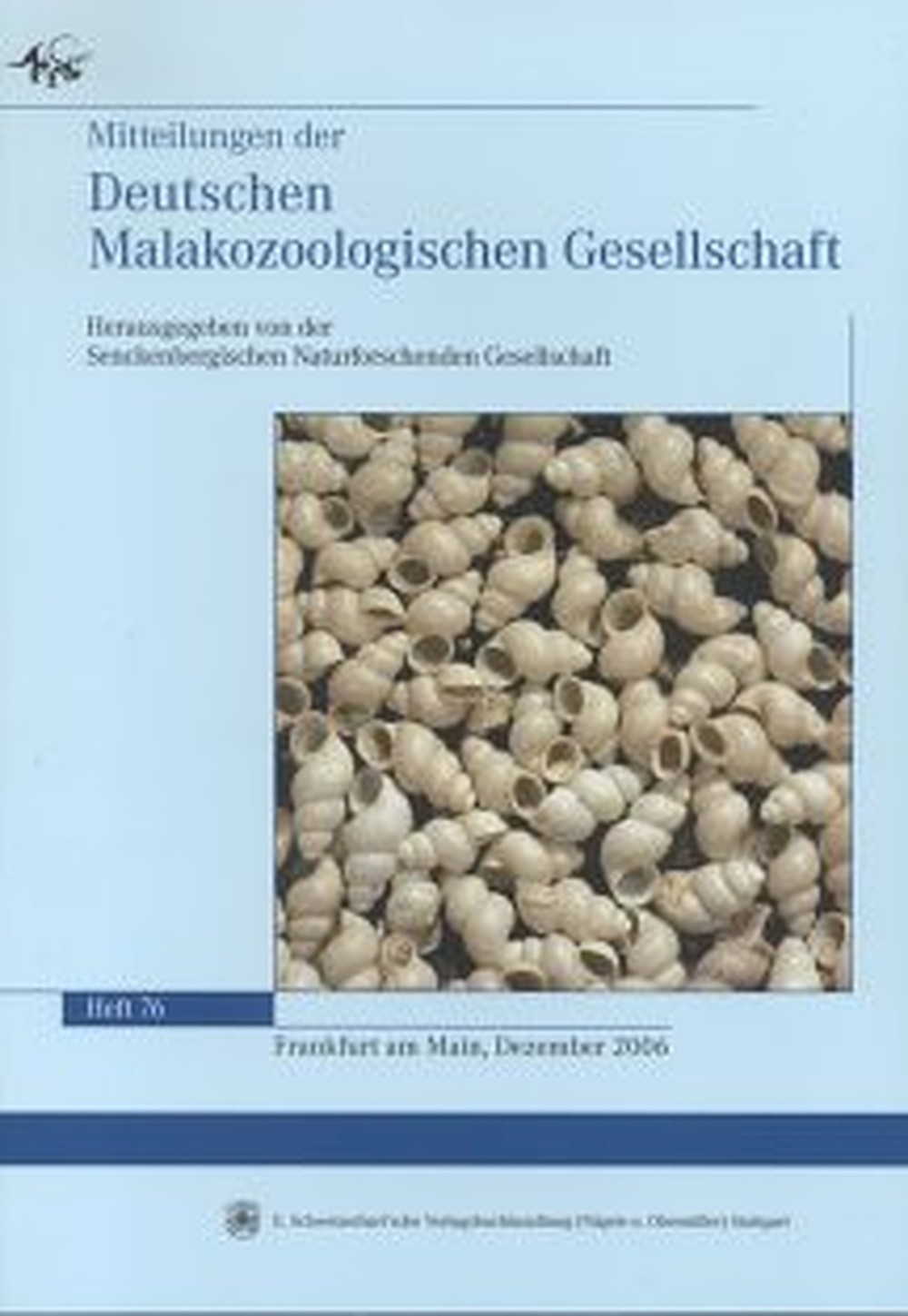 Cover image of:  - Mitteilungen der Deutschen Malakozoologischen Gesellschaft Heft 76 