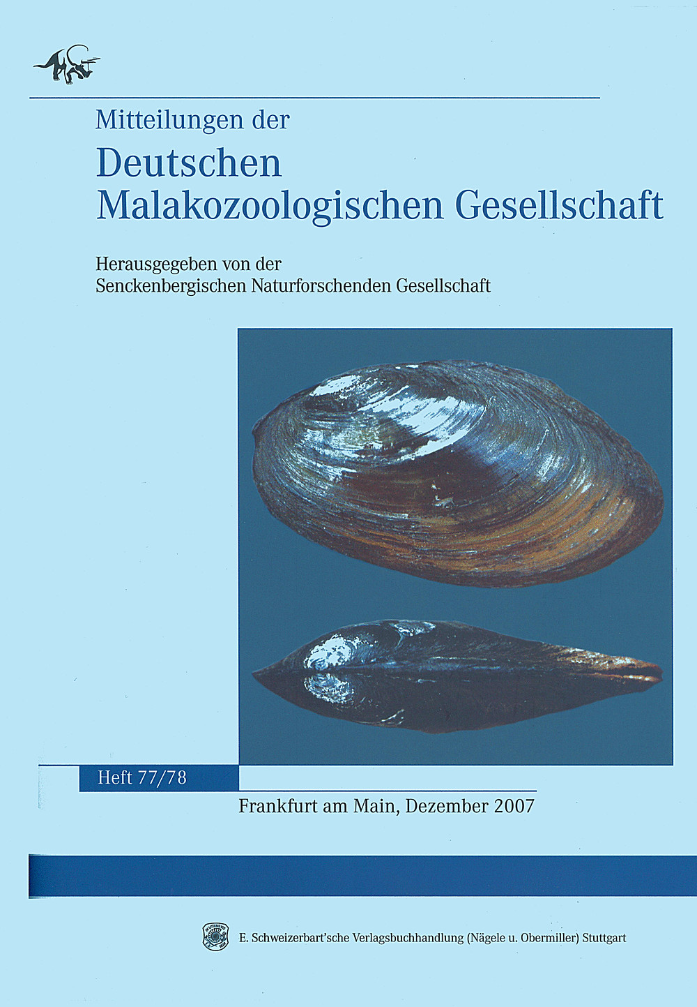 Cover image of:  - Mitteilungen der Deutschen Malakozoologischen Gesellschaft Heft 77/78 