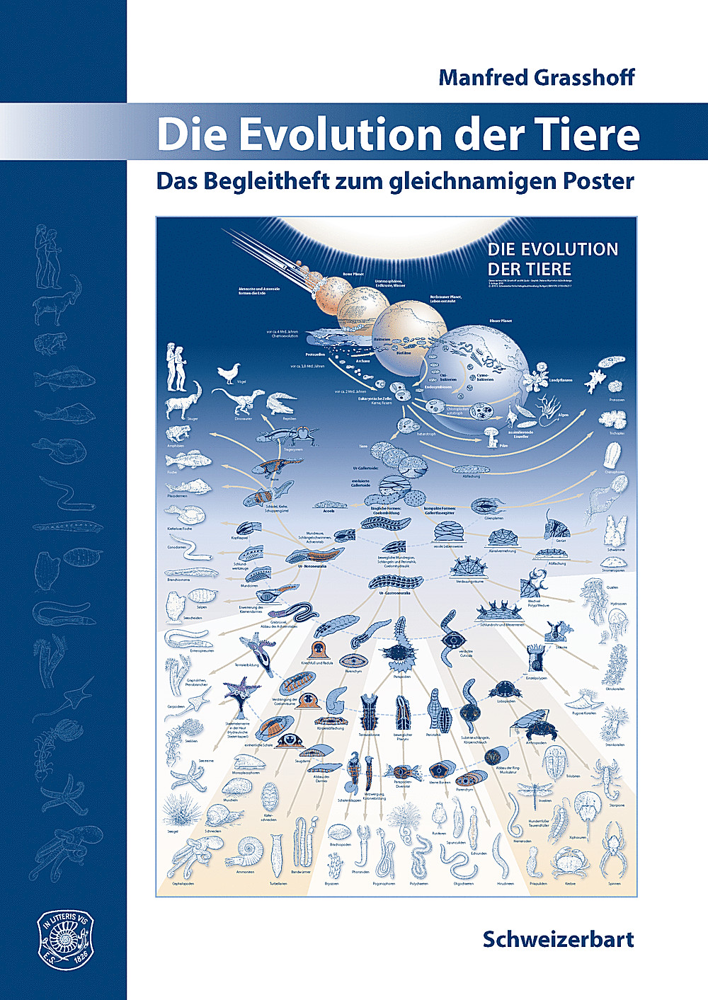 Cover image of: Manfred Grasshoff - Die Evolution der Tiere Poster A1 und deutschsprachiges Begleitheft