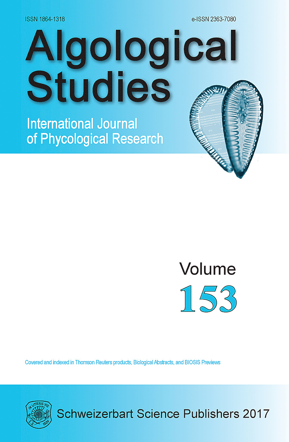 Cover image of: Algological Studies Volume 153