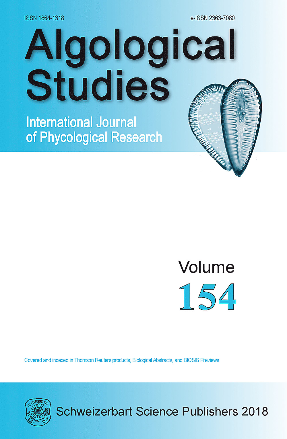 Cover image of: Algological Studies Volume 154