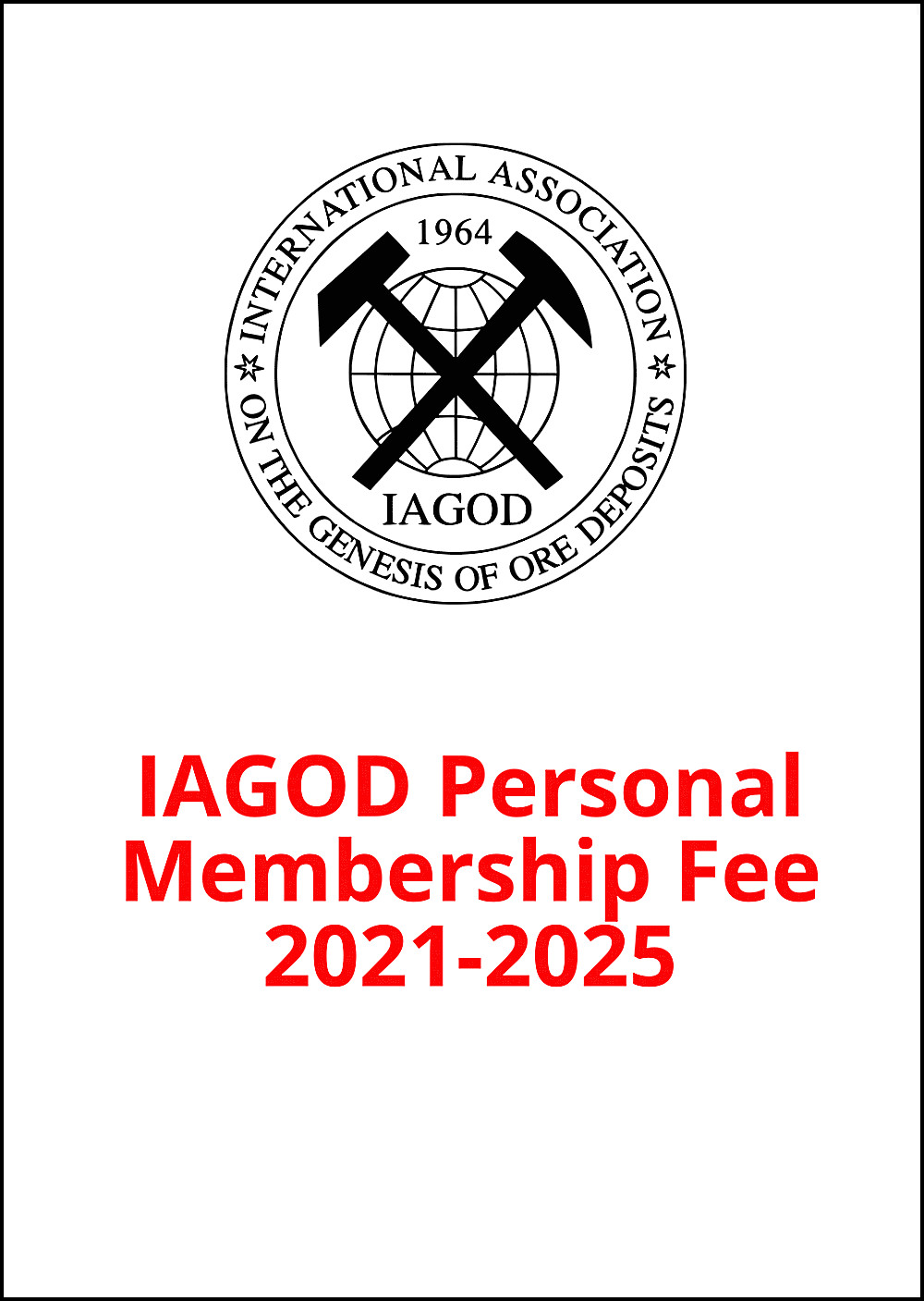 Cover image of:  - IAGOD Personal Membership fee 2021 to 2025 