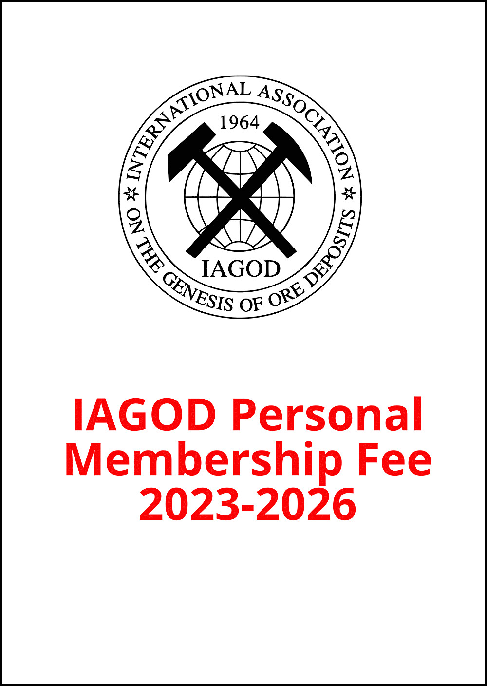 Cover image of:  - IAGOD Personal Membership Fee 2023 to 2026 