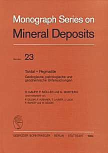 Umschlagbild des Buches: Studies of the geology, petrology and geochemistry of
tantalum-bearing pegmatites