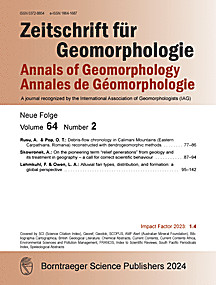 Cover image of: Zeitschrift für Geomorphologie