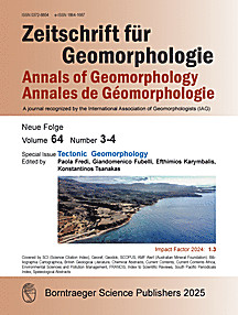 Cover image of: Zeitschrift für Geomorphologie
