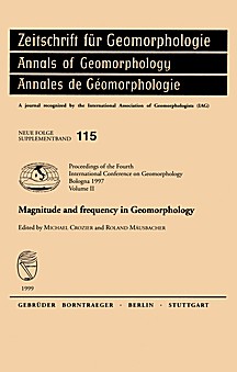 Cover image of: Zeitschrift für Geomorphologie Supplement Volumes