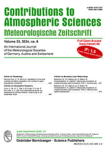 Cover image of: Meteorologische Zeitschrift