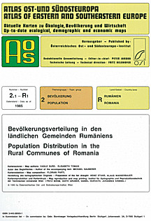 Umschlagbild des Buches: The Distribution of the Population in Rural Villages of
Romania.
Map and bilingual commentary (English-German)