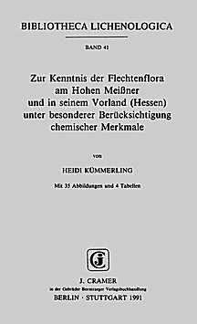 Cover image of: The lichen flora at the Hohe Meissner and its surroundings,
under particular consideration of chemical characteristics