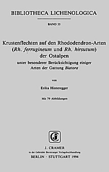 Cover image of: Lichen crusts on Rhododendron species (Rh. ferrugineum and
Rh. hirsutum) and some species of 
Biatora in the Eastern Alps