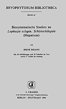Cover image of: Biosystematic study of <i>Lophozia</i> subgen. 
<i>Schistochilopsis</i> (Hepaticae)