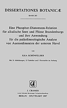 Cover image of: A relationship between phosphorus contents and diatom 
occurrence for alkaline lakes and rivers of Brandenburg State,
Germany. Applications in paleolimnological studies
of floodplain sediments of the lower Havel river