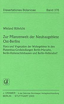 Cover image of: Flora, vegetation and synsociology of prefabricated housing
complexes of the Marzahn, Hohenschönhausen and Hellersdorf suburbs of Berlin, Germany