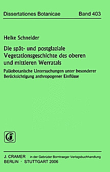 Cover image of: Evolution of vegetation of the upper Werra river valley, Germany. A paleobotanic study under consideration of anthropogenic effects