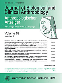 Cover image of: Anthropologischer Anzeiger