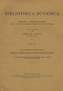 Cover image of: The water budget of alpine plants