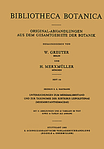 Cover image of: A study of the characteristics and  the taxonomy of the 
subtribe Leipoldtiinae (Mesembryanthemaceae)
