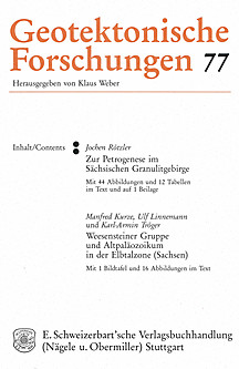Cover image of: The petrogenesis of pyroxen-free granulites and metapelites
of the Saxonian granulite massif, Germany. Weesenstein
Group and Pre-Sudetic Palaeozoic of the Elbe Valley
Lineamental Zone (Saxony)