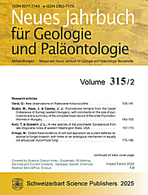 Cover image of: Neues Jahrbuch für Geologie und Paläontologie - Abhandlungen