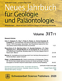 Cover image of: Neues Jahrbuch für Geologie und Paläontologie - Abhandlungen