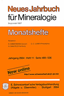 Cover image of: Neues Jahrbuch für Mineralogie - Monatshefte