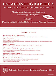Cover image of: Palaeontographica Abteilung A