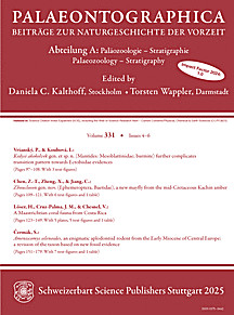 Cover image of: Palaeontographica Abteilung A