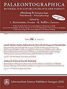 Cover image of: Palaeontographica Abteilung B