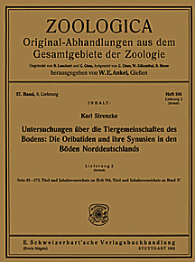 Cover image of: A study of soil inhabitating animal communities:
Oribatids and their synusia in soils of Northern Germany.
2 Lfg