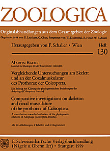Cover image of: A comparative Study of the skeleton and coaxal muscles of
the prothorax of coleoptera.  A contribution to elucidate 
phylogenetic relationships of adephaga (coleoptera, insecta)