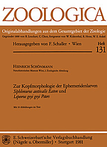 Cover image of: The head morphology of ephemerid larvae 
(<i>Siphlonurus aestivalis Eaton</i> and 
<i>Lepeorus goyi goyi Peters</i>)