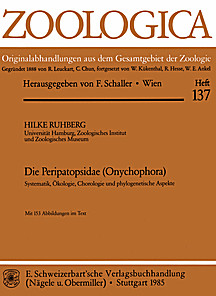 Cover image of: Peripatopsids (Onychophora).
Systematics, ecology, ehorology and phylogenetic aspects