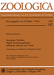 Cover image of: Stereotype Behaviour. Definition, causes and evolution. 
Studies on big cats of zoological gardens