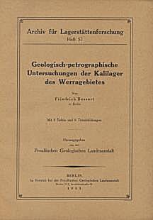 Cover image of: Studies of the geology and petrology of potassic salt 
deposits of the Werra Region, Germany