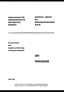 Image de couverture de: Vanadium: Demand, supply and resources