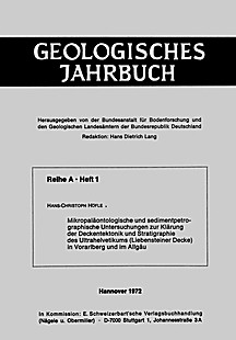 Cover image of: Micropaleontographic and sediment-petrographic study of
the nappe tectonics and straticgraphy of the ultrahelvetic
realm (Liebenstein Nappe) in Vorarlberg and Allgäu (Germany,
Austria)