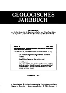 Cover image of: The research drill hole Frenzer Staffel 1 (1985):
Inde Basin, Aachen Coal district, Germany