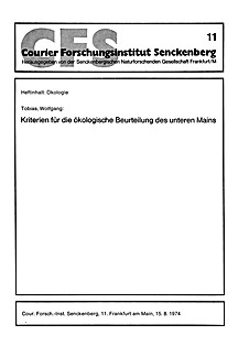 Image de couverture de: Criteria for assessing the ecological state of the lower Main river (Germany)