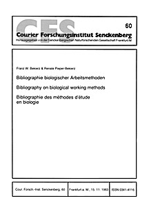 Umschlagbild des Buches: Bibliography on bilogical working methods