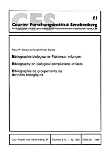 Umschlagbild des Buches: Bibliography on biological compilations of facts