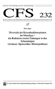 Cover image of: Diversity of the huntsman spiders in the Himalayas. 
Radiation of two genera in the snow-tropics
(Araneae: Sparassidae: Heteropodinae).