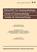 Cover image of: Zeitschrift für Geomorphologie Volume 4 Issue 3-4