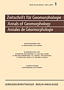 Image de couverture de: Zeitschrift für Geomorphologie Volume 5 Issue 1