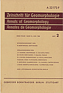 Cover image of: Zeitschrift für Geomorphologie Volume 12 Issue 2