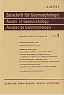 Cover image of: Zeitschrift für Geomorphologie Volume 12 Issue 3