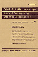 Cover image of: Zeitschrift für Geomorphologie Volume 12 Issue 4