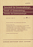 Cover image of: Zeitschrift für Geomorphologie Volume 15 Issue 1
