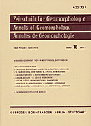 Cover image of: Zeitschrift für Geomorphologie Volume 18 Issue 2