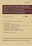 Cover image of: Zeitschrift für Geomorphologie Volume 20 Issue 1